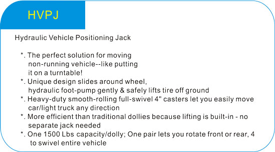  Hydraulic Vehicle Positioning Jack